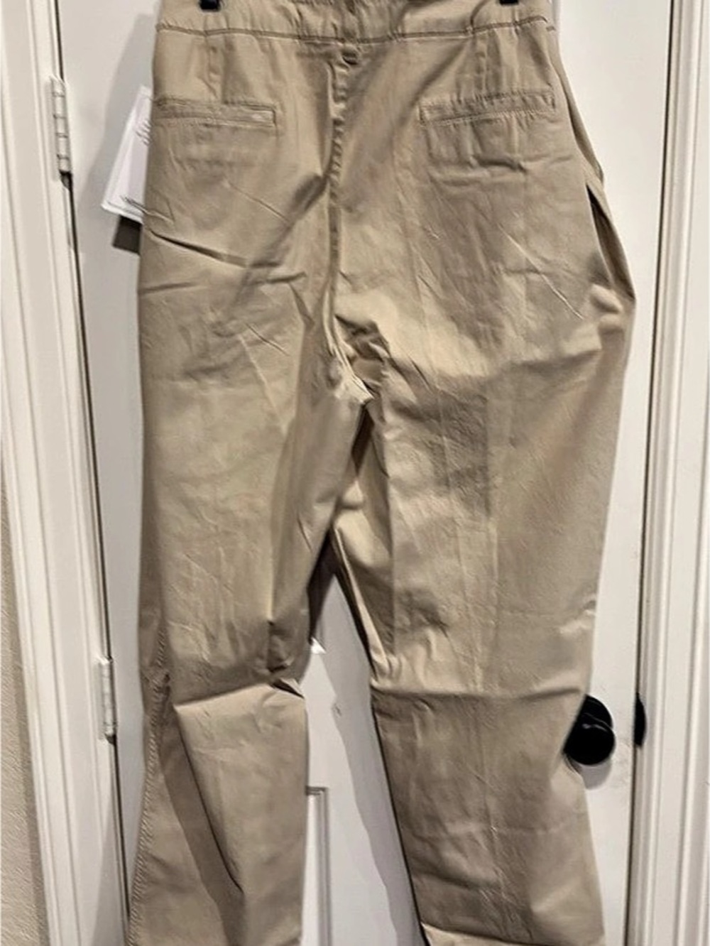 Coldwater Creek Hidden Stretch-Waist Chinos Straight Leg Beige Waist 22W NWT